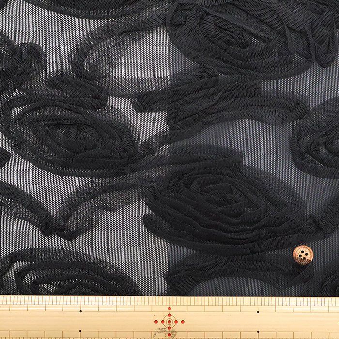 Polyester Ribbon Lace Fabric - Rose - nomura tailor