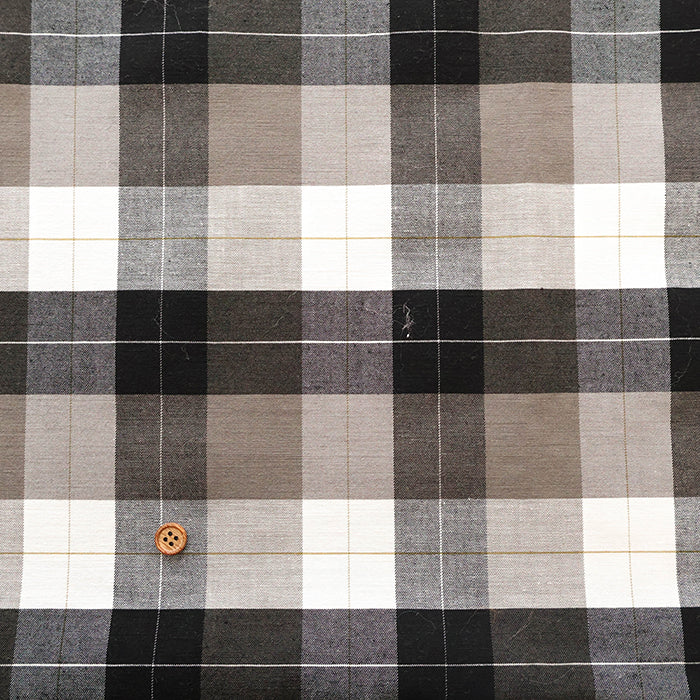 Tencel Linen Rayon Fabric - Check - nomura tailor