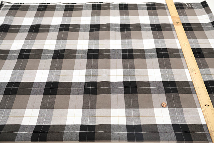 Tencel Linen Rayon Fabric - Check - nomura tailor