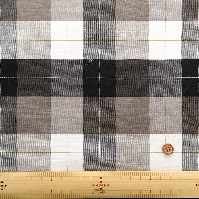 Tencel Linen Rayon Fabric - Check - nomura tailor