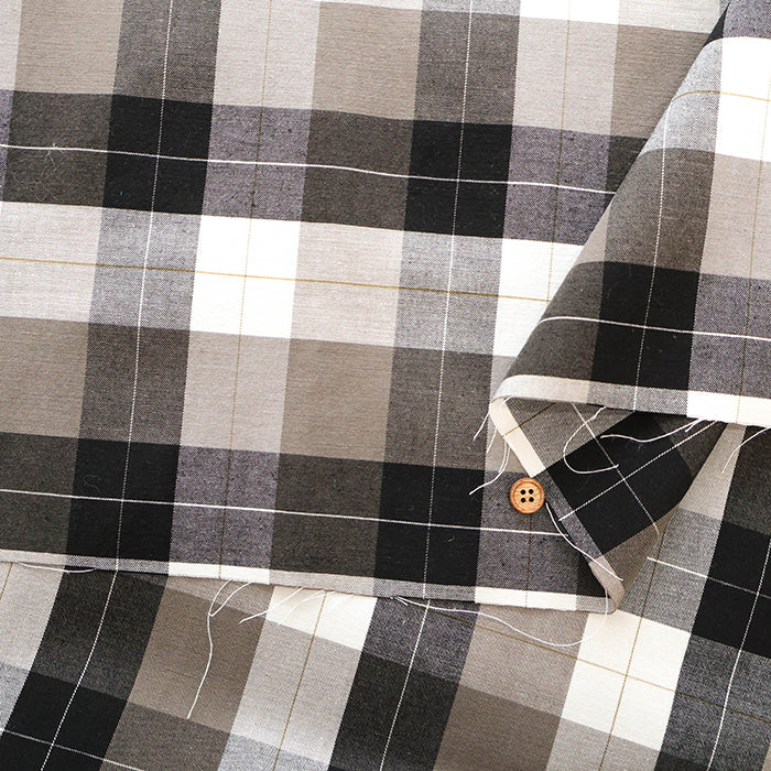 Tencel Linen Rayon Fabric - Check - nomura tailor