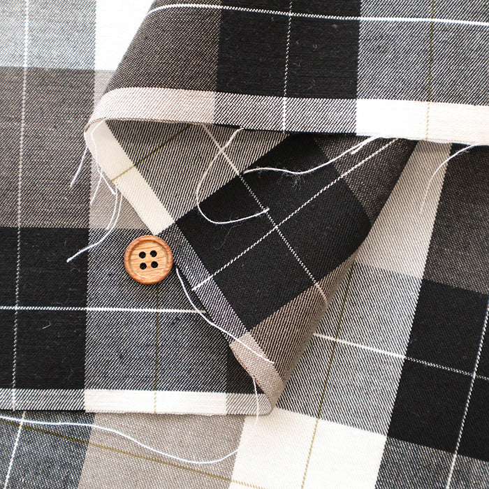 Tencel Linen Rayon Fabric - Check - nomura tailor