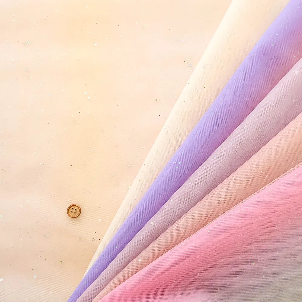 Made in China Made in China Nylon Rainbow Tulle Fabric - nomura tailor