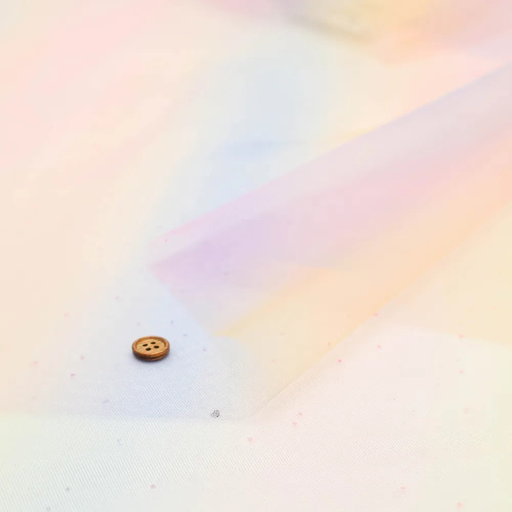 Made in China Made in China Nylon Rainbow Tulle Fabric - nomura tailor