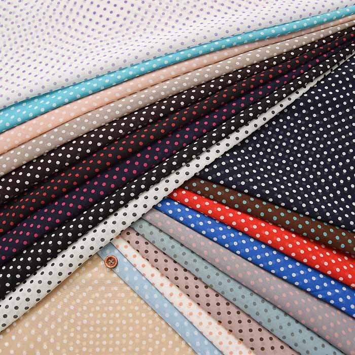 Polyester chiffon fabric with polka dot print - nomura tailor
