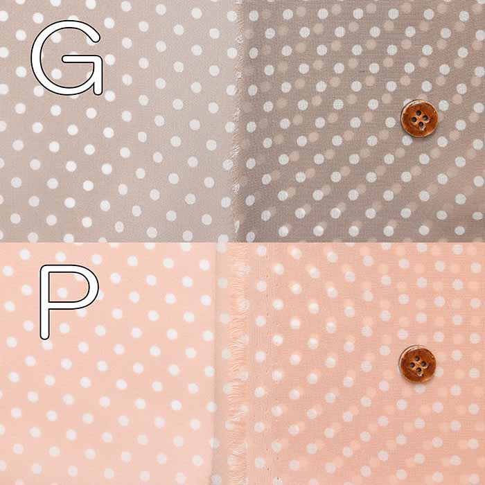 Polyester chiffon fabric with polka dot print - nomura tailor