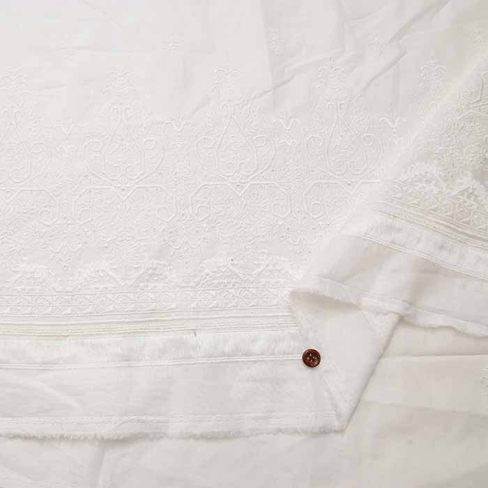 Cotton 60 Loan Border Lace Fabric - nomura tailor