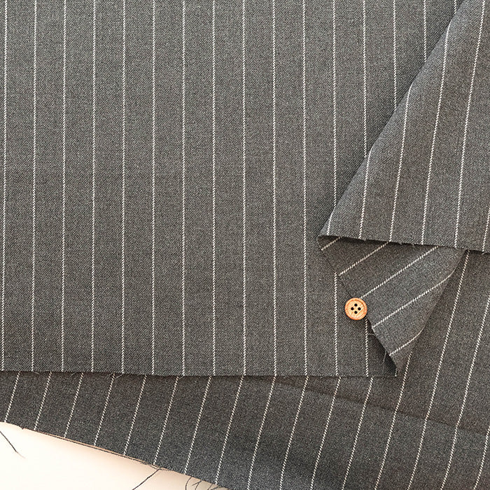 Bishu T/R Stripe Fabric - nomura tailor