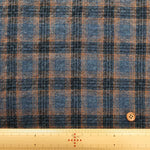 Wool Cotton Stretch Fabric - Check - nomura tailor