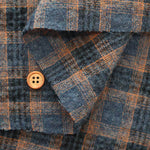 Wool Cotton Stretch Fabric - Check - nomura tailor