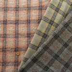 Wool Cotton Stretch Fabric - Check - nomura tailor