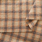 Wool Cotton Stretch Fabric - Check - nomura tailor