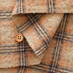 Wool Cotton Stretch Fabric - Check - nomura tailor