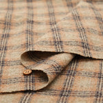 Wool Cotton Stretch Fabric - Check - nomura tailor