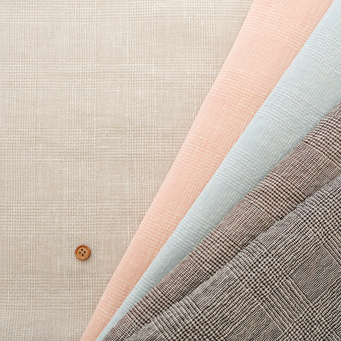 Cotton Linen Fabric - Glen Check - nomura tailor