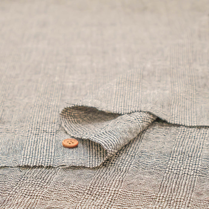 Cotton Linen Fabric - Glen Check - nomura tailor