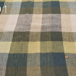 Yarn-dyed Linen Check Fabric - nomura tailor