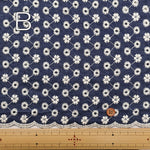 Cotton Indigo Light Denim Embroidery Lace Fabric - nomura tailor