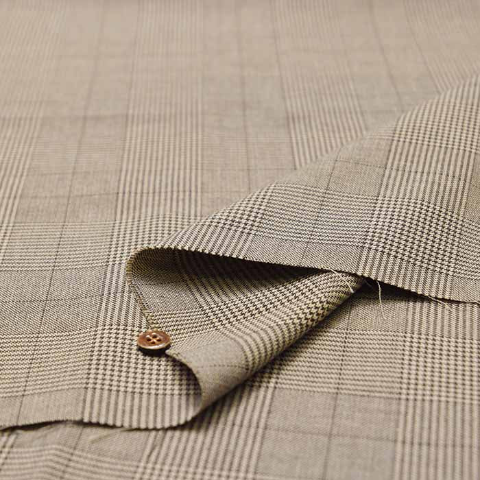 Linen and wool fabric Glen check - nomura tailor