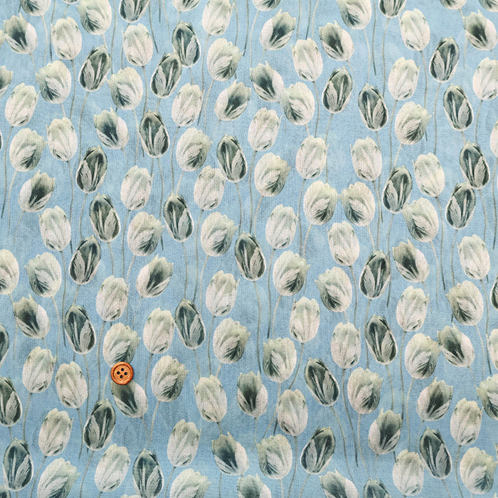 Made in Italy Polyester Georgette Inkjet Printed Fabric Flower - nomura tailor