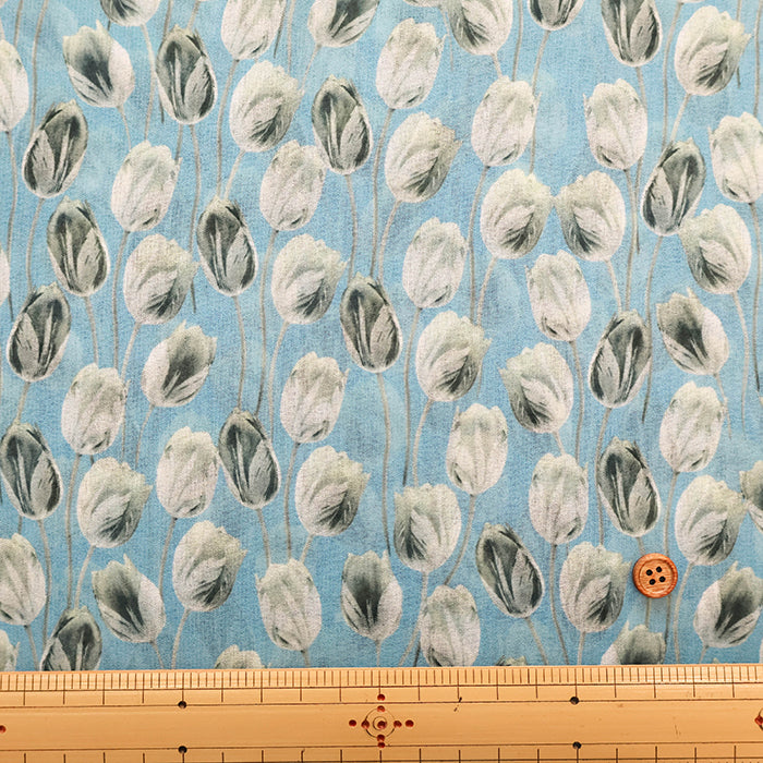 Made in Italy Polyester Georgette Inkjet Printed Fabric Flower - nomura tailor