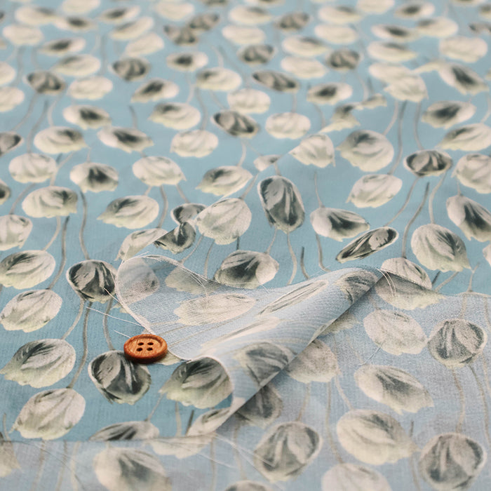 Made in Italy Polyester Georgette Inkjet Printed Fabric Flower - nomura tailor