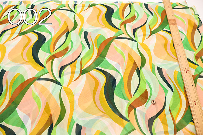 Made in Italy Polyester Georgette Inkjet Printed Fabric Geometric - nomura tailor