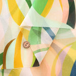 Made in Italy Polyester Georgette Inkjet Printed Fabric Geometric - nomura tailor