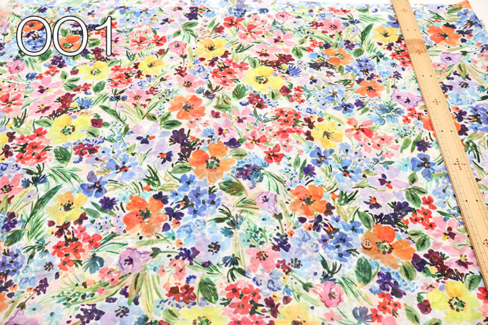 Made in Italy Polyester Georgette Inkjet Printed Fabric Flower - nomura tailor