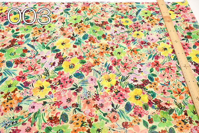 Made in Italy Polyester Georgette Inkjet Printed Fabric Flower - nomura tailor