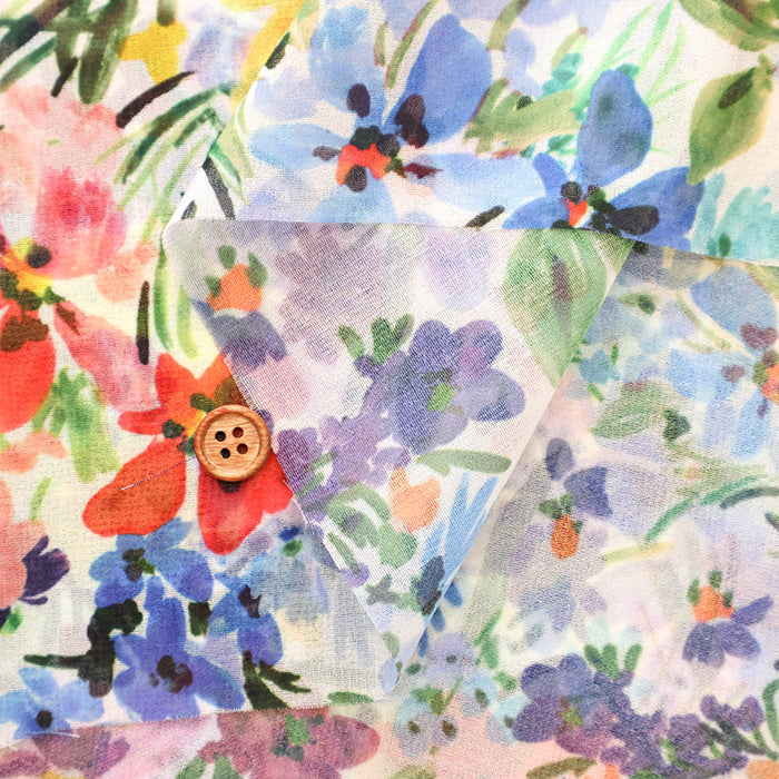 Made in Italy Polyester Georgette Inkjet Printed Fabric Flower - nomura tailor