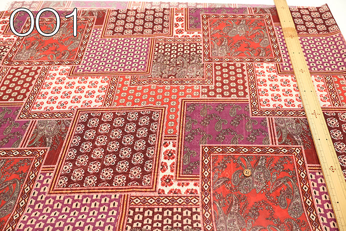 Made in Italy Polyester Georgette Inkjet Printed Fabric - Paisley - nomura tailor