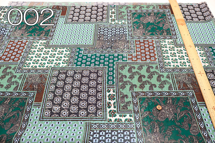 Made in Italy Polyester Georgette Inkjet Printed Fabric - Paisley - nomura tailor