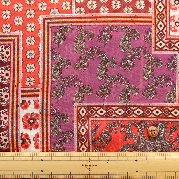 Made in Italy Polyester Georgette Inkjet Printed Fabric - Paisley - nomura tailor