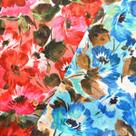 Made in Italy Polyester Georgette Inkjet Printed Fabric - Flower - nomura tailor