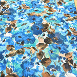 Made in Italy Polyester Georgette Inkjet Printed Fabric - Flower - nomura tailor