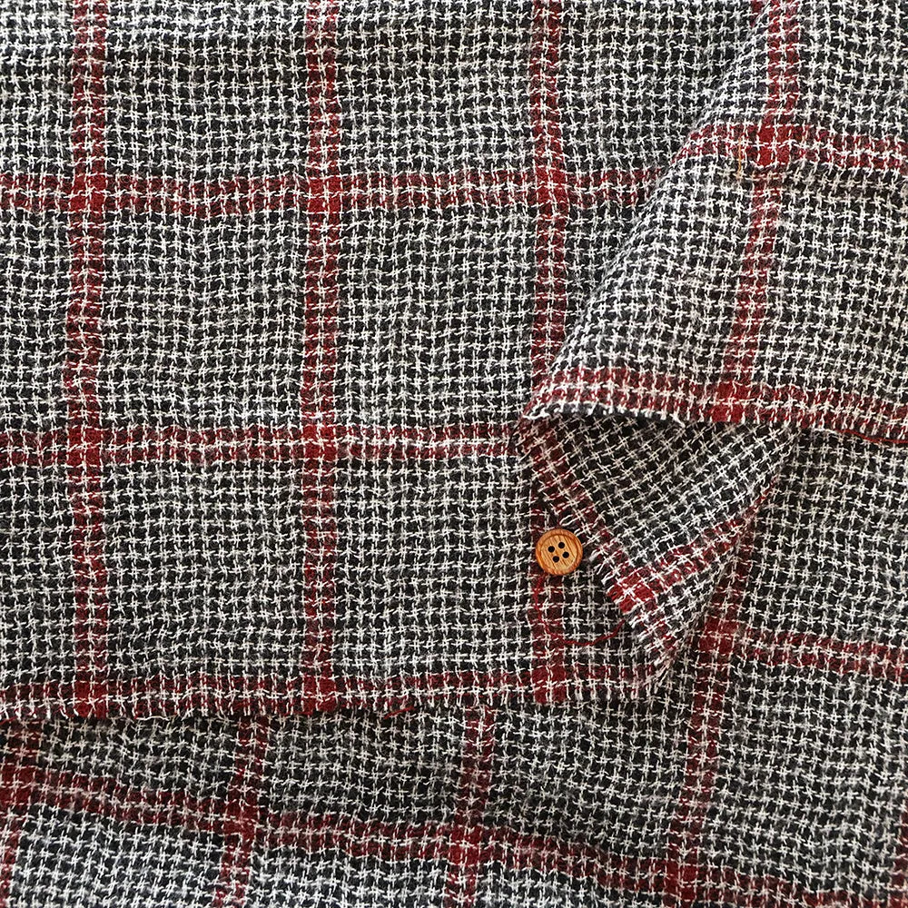 2/48 Wool Gauze Fabric - Check - nomura tailor