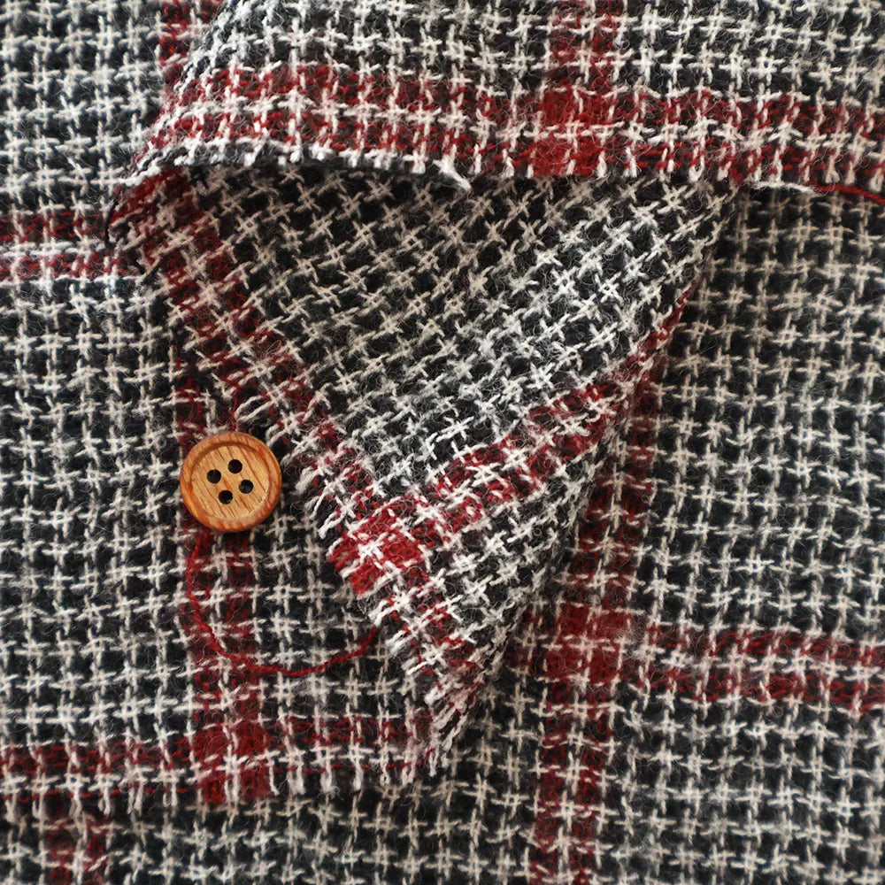2/48 Wool Gauze Fabric - Check - nomura tailor