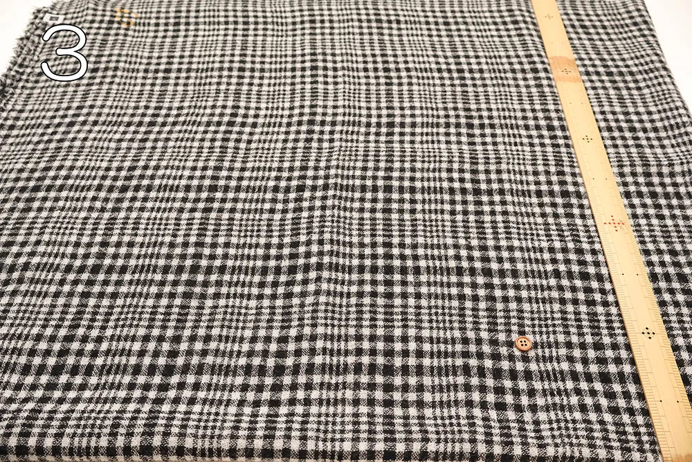2/48 Wool Gauze Fabric - Check - nomura tailor