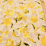 Cotton Cut Jacquard Print Fabric - Flower - nomura tailor