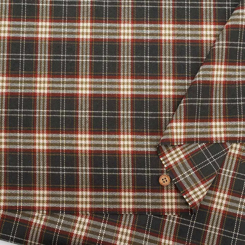 Made in China T/R Tartan Check Fabric - nomura tailor