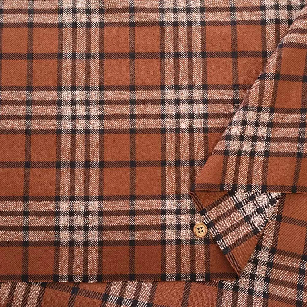 Made in China T/R Tartan Check Fabric - nomura tailor