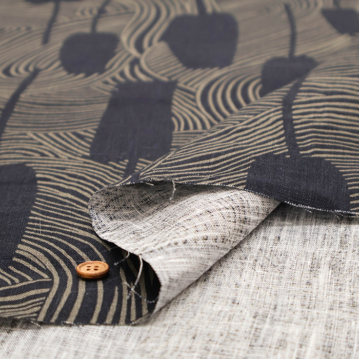 Linen Cross Fabric Flower - nomura tailor