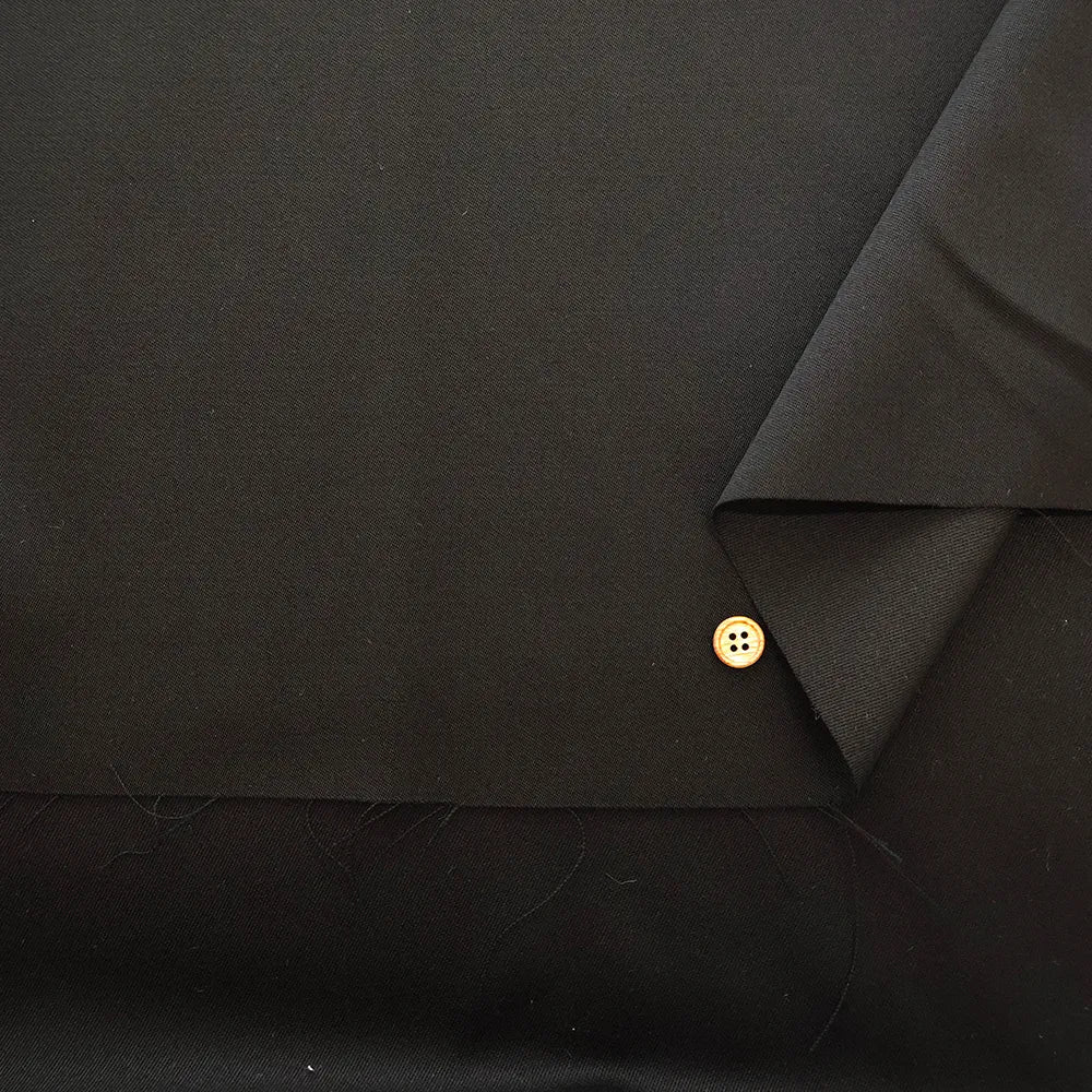 Super 120 Formal Black Wool Fabric - Plain - nomura tailor