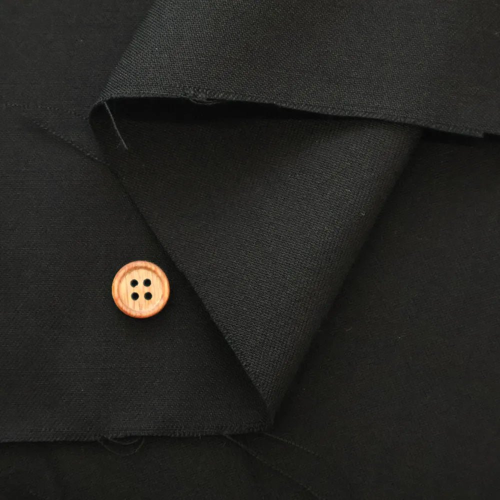 Formal Black Wool Fabric - Plain - nomura tailor