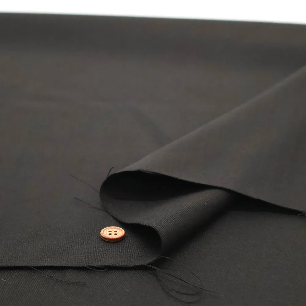 Formal Black Wool Fabric - Plain - nomura tailor