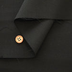 Formal Black Satin-Like Wool Fabric - Plain - nomura tailor