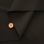 80-count Formal Black Wool Fabric - Plain - nomura tailor