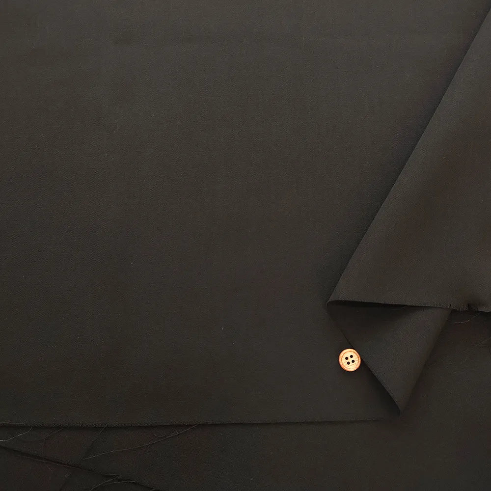 Formal Black Wool Fabric - Plain - nomura tailor