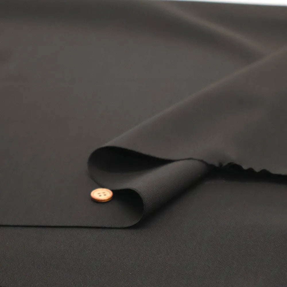 Formal Black Wool Fabric - Plain - nomura tailor
